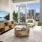 spacious living room with access to private balcony
